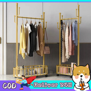 Dogegg🐶มีพร้อมส่ง ราวแขวนเสื้อ3in1อเนกประสงค์รุ่นใหม่ล่าสุด มีล้อเคลื่อนย้ายสะดวกพร้อมชั้นวางของสไตล์มินิมอล