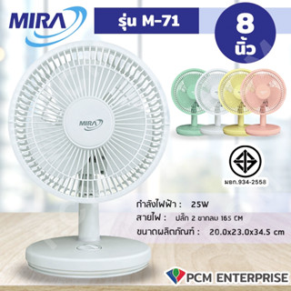 MIRA [PCM] พัดลม ตั้งโต๊ะขนาด 8 นิ้ว รุ่น M-71