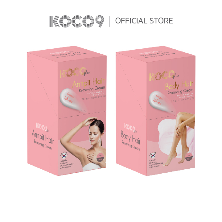 [ขายยกกล่อง] ครีมกำจัดขน KOCO plus Hair Removing Cream 1 กล่องมี 6 ซอง