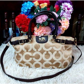 COACH 18650 Madison Op Art Sateen Sophia Satchel ของแท้ ไม่มีตำหนิ รุ่นหายาก