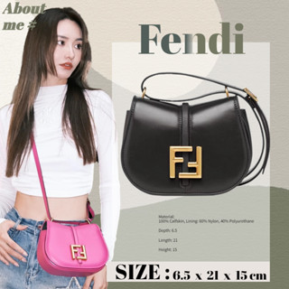 👜เฟนดิ Fendi C mon สายสะพายไหล่ปรับระดับได้ FF logo womens crossbody bag mini size