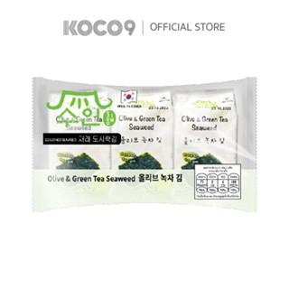 Sooin Seaweed Olive&amp;Green Tea ซูอินแบรนด์ [1 แพ็ค มี 3 ซอง]