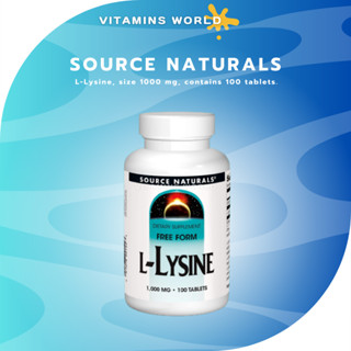 Source Naturals, L-Lysine, size 1000 mg, contains 100 tablets. (V.320)