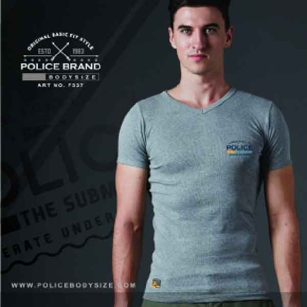 Police Bodysize  เสื้อโปโล ทรง Slim fit พอดีตัว สีขาว,ดำ,เทา,กรม ใส่ได้ทั้งผุ้ชาย/ผู้หญิง
