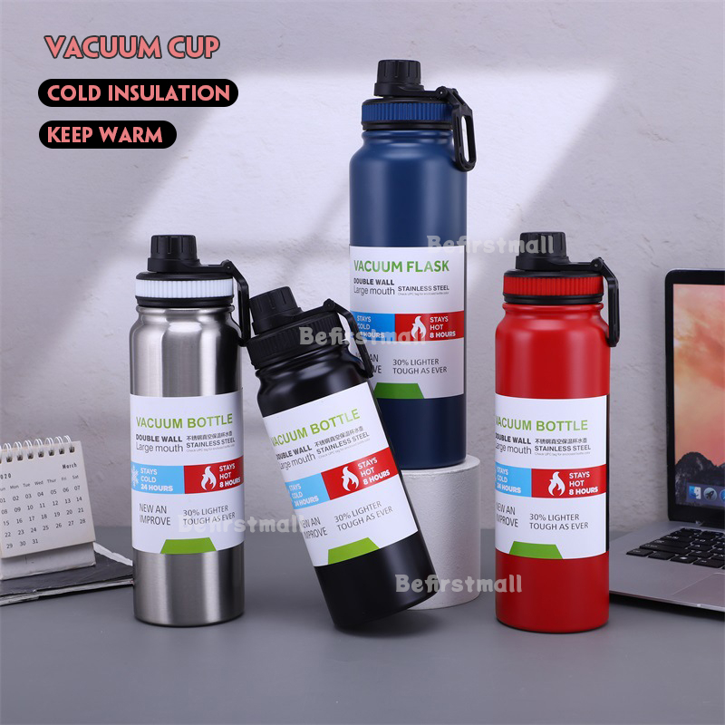 กระบอกน้ำเก็บอุณหภูมิ สเตนเลส316 ความจุ 800ml / 1000ml ขวดน้ำสแตนเลส316 กระบอกน้ำเก็บความเย็น vacuum bottle ขนาด J346