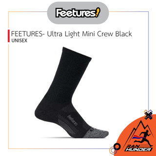 FEETURES- Ultra Light Mini Crew Black ถุงเท้าวิ่ง