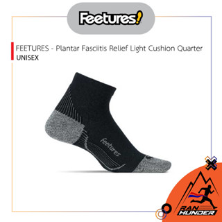 FEETURES - Plantar Fasciitis Relief Light Cushion Quarter  ถุงเท้าวิ่ง