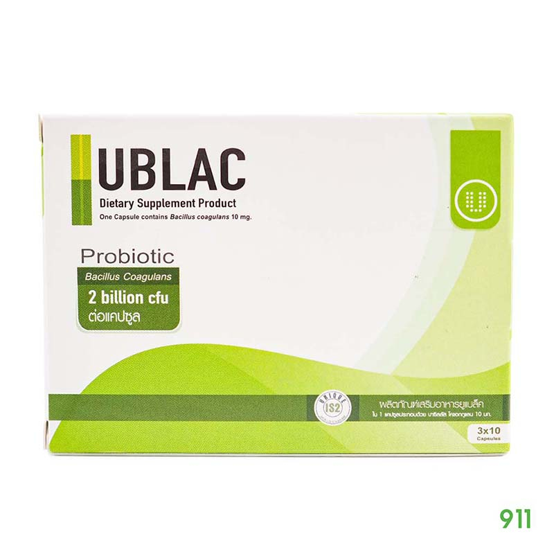 ยูแบล็ค ผลิตภัณฑ์อาหารเสริมโพรไบโอติกส์ UBLAC Probiotic 30แคปซูล