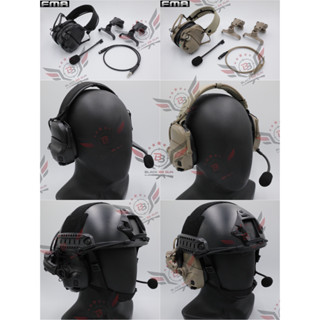 หูฟังสื่อสารตัดเสียงได้ ทรง Ops-Core AMP ยี่ห้อ FMA (FCS AMP tactical communication shooting headset noise reduction) (A