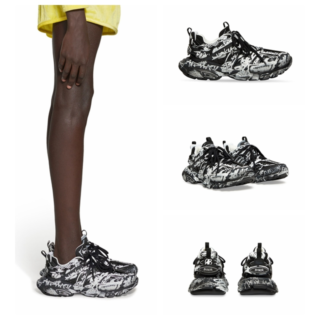 Balenciaga/TRACK GRAFFITI/รองเท้าผ้าใบผู้ชาย