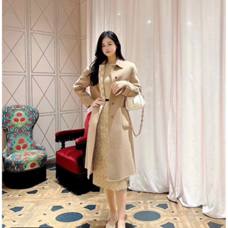 red** เสื้อโค้ทตัวยาว G  U C C I REVERSIBLE WOOL COAT ใส่ได้ 2 ด้าน สินค้าใหม่ ของแท้