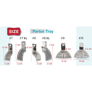 Partial Tray Tray สำหรับพิมพ์ปาก