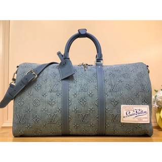 พรี​ ราคา9300 Lv Louis Vuitton Keepall 50 M22532 กระเป๋าเดินทาง 50 x 29 x 23cm