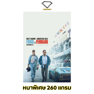 💎Intelligent | โปสเตอร์ Ford v Ferrari | ขนาด 21x31 นิ้ว | x 1 แผ่น โปสเตอร์หนัง ภาพยนตร์ ใหญ่ชนยักษ์ ซิ่งทะลุไมล์