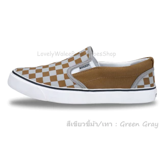 ▄▀▄▀▄GoldCity 901_Size_37-45 รองเท้าผ้าใบแบบสวมสลิปออน ขอบนวมนุ่ม ลายหมากรุก มี 7 สี_พร้อมส่ง!!
