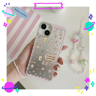 ✨จัดส่งภายใน 24 ชม✨เคสไอโฟน12 13 14 Pro For 11 ความนิยม แฟชั่น ฤดูร้อน เรียบง่าย การ์ตูน สาวน่ารักหัวใจ การป้องกันการตก