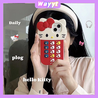 💖จัดส่ง24ชม💖iPhone 14 13 12 11 Pro Max เคส for เคสไอโฟน11 น่ารัก บางเบาพกพาง่าย การ์ตูน Hello Kitty ปุ่มโทรศัพท์ Case