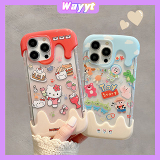 💖จัดส่ง24ชม💖iPhone 14 13 12 11 Pro Max เคส for เคสไอโฟน11 น่ารัก Hello Kitty บางเบาพกพาง่าย การ์ตูน โปร่งใส ไอศครีม Case