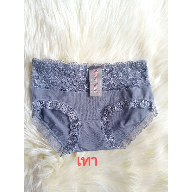 กางเกงในหญิง sister hood 431 เอวยางยืด ขอบเอวด้านหน้าระบายลูกไม้ ฟรีไซส์ใส่สบาย - รูปที่ 4