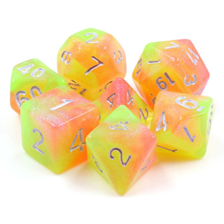 Ethereal Radiance Dice Set of 7 | ลูกเต๋า Dice For DnD D&amp;D MTG RPG TRPG เกมกระดาน บอร์ดเกม Game ไพ่ทาโรต์ Magic เมจิก