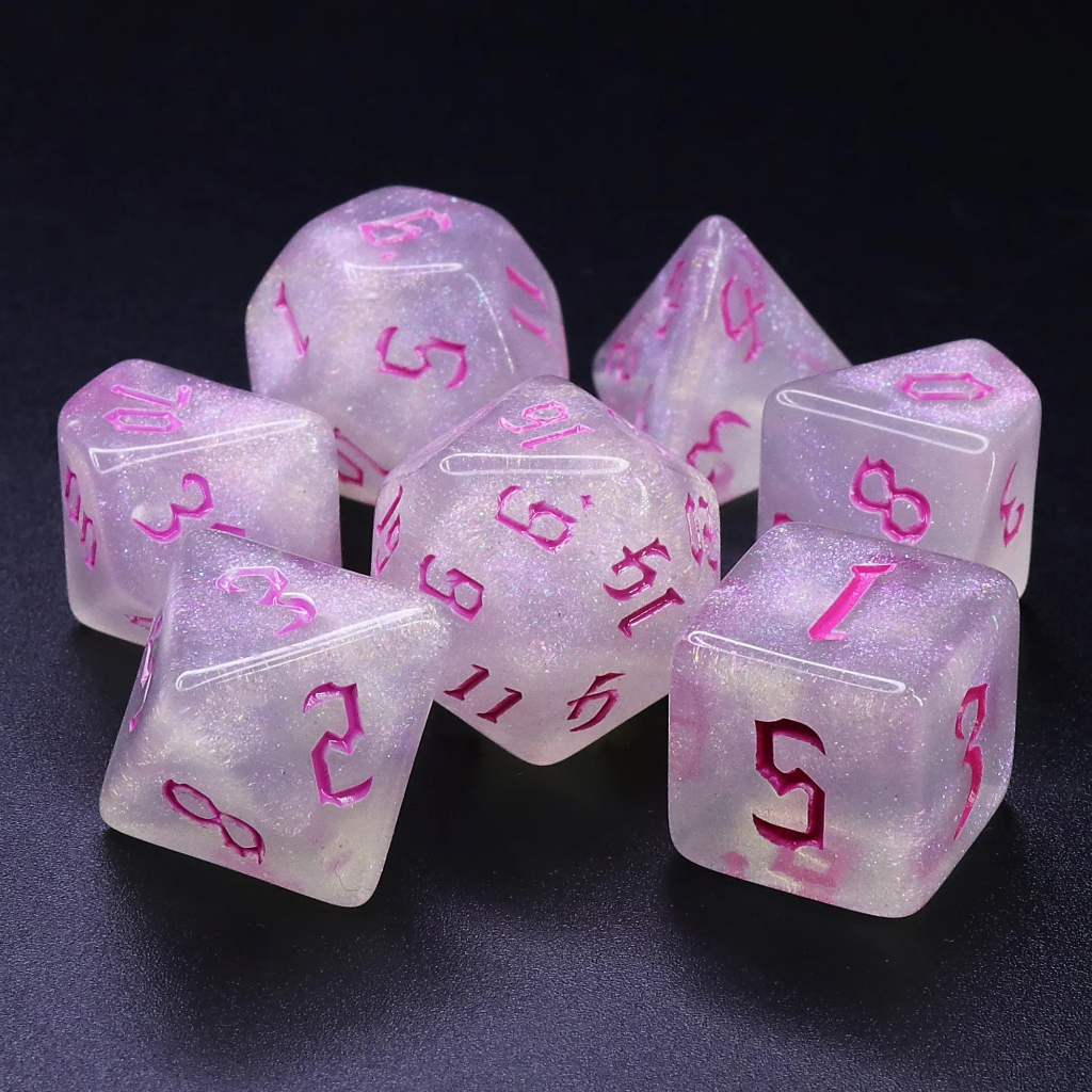 Aurora Whispers Dice Set of 7 | ลูกเต๋า Dice For DnD D&D MTG RPG TRPG เกมกระดาน บอร์ดเกม Game ไพ่ทาโรต์ Magic เมจิก