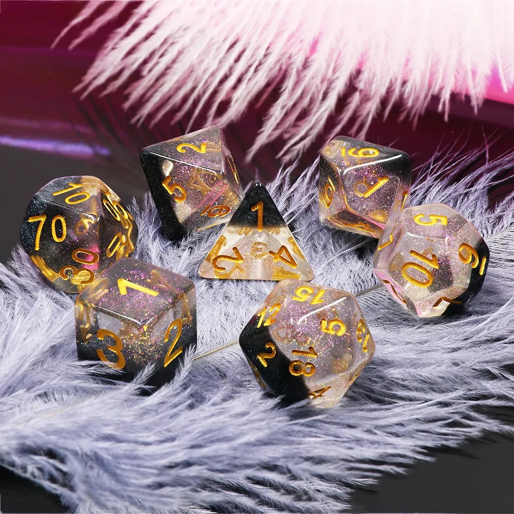 Ethereal Glacial Dice Set of 7 | ลูกเต๋า Dice For DnD D&D MTG RPG TRPG เกมกระดาน บอร์ดเกม Game ไพ่ทาโรต์ Magic เมจิก