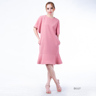 AMILA Dress AM-D1117 อะมุนเซ่น แขนสั้น IGPU23-4