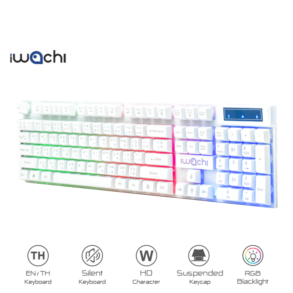 IWACHI K5 คีย์บอร์ดเกมมิ่งมีสาย RGB แป้นพิมพ์ไทย/อังกฤษ thumbnail 9