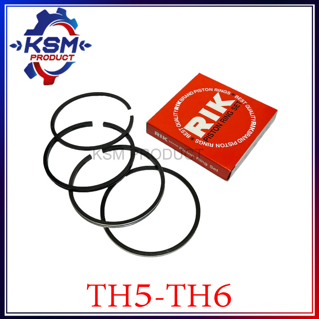 แหวนลูกสูบ RIK รุ้ง TH5-TH6 ( TF75 ) แท้ YANMAR (40400) 80 มิล อะไหล่รถไถเดินตามสำหรับเครื่อง YANMAR