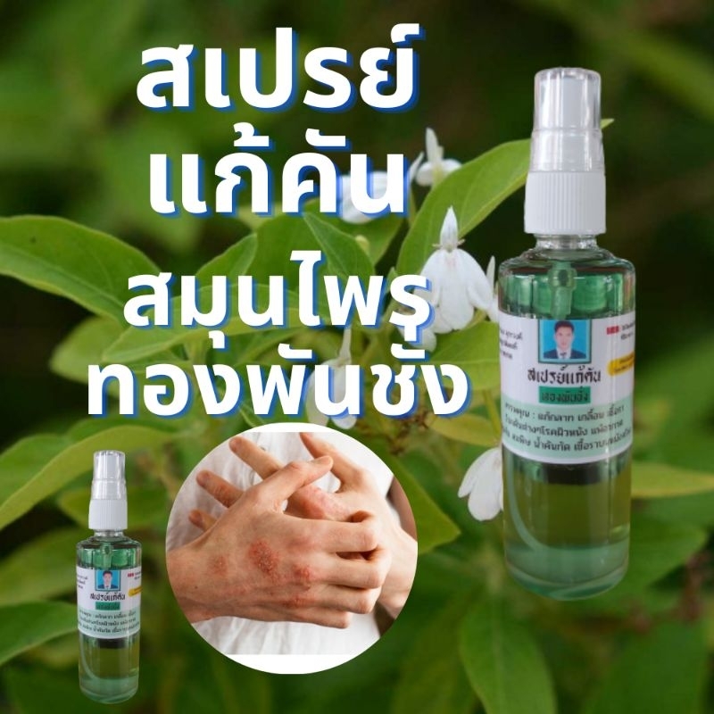 ใช้ขวดเดียวเห็นผล! สเปรย์แก้คัน สมุนไพรทองพันชั่ง กลาก เกลื้อน เชื้อรา เชื้อราที่หนังศรีษะ ตุ่มคัน ล