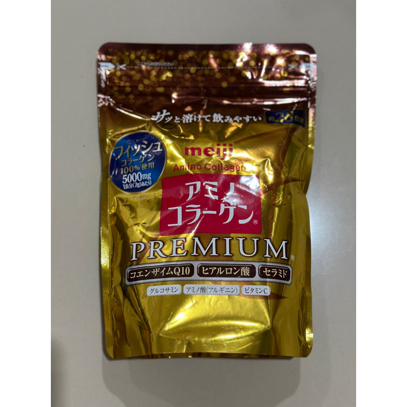 ของแท้จากญี่ปุ่นคะ Meiji Amino Collagen Gold + CoQ10 &amp; Rice Germ Extract 196 g. ทานได้ 28วัน