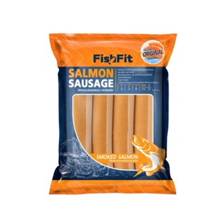 Fishfit Salmon Sausage ไส้กรอกปลาแซลมอน คีโต รสดั้งเดิม ( ส่งแช่เย็น ) ไร้แป้ง ไร้ผงชูรส ไร้สารกันเสีย