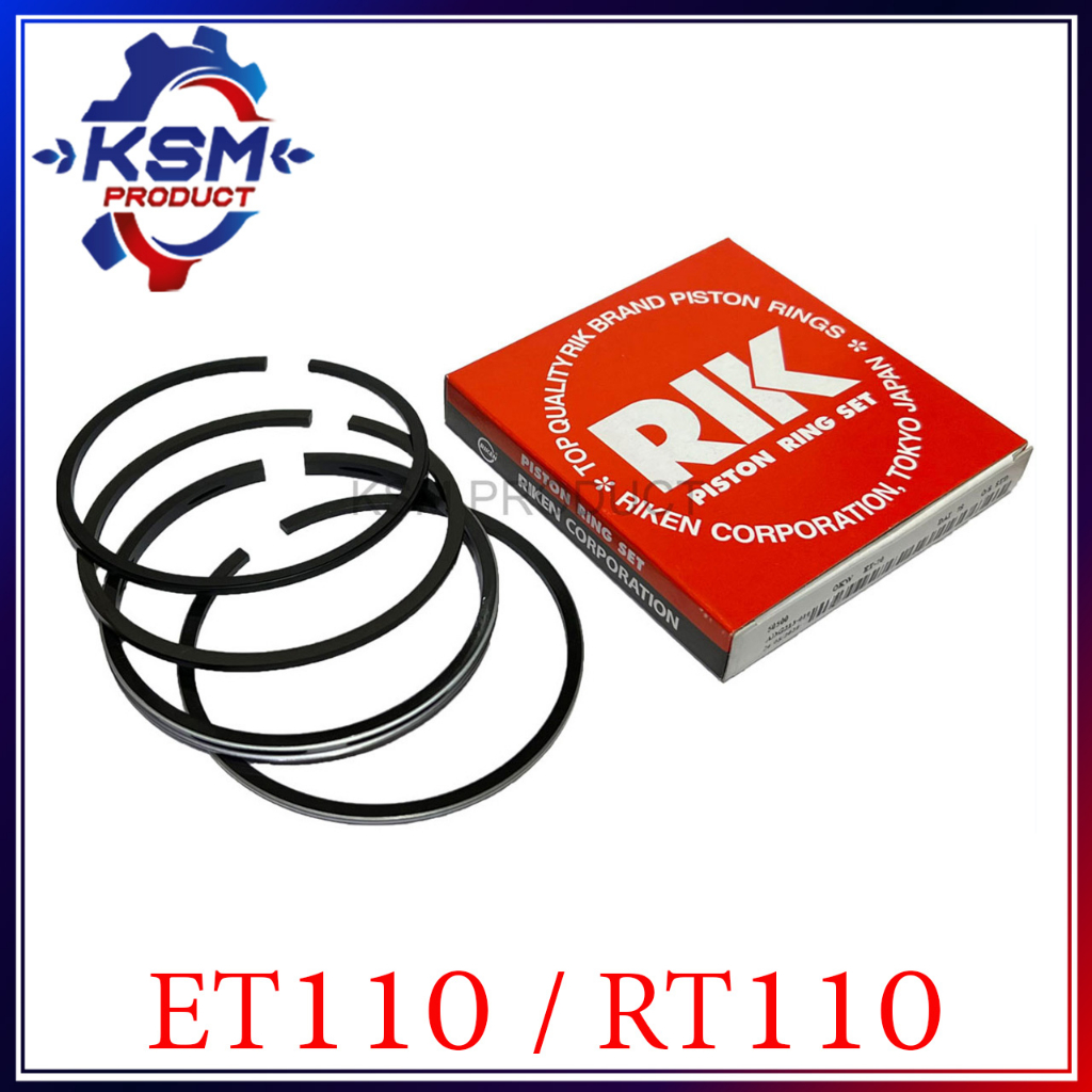 แหวนลูกสูบ RIK รุ้ง ET110/RT110 แท้ KUBOTA (50503) 92 มิล อะไหล่รถไถเดินตามสำหรับเครื่อง KUBOTA (อะไหล่คูโบต้า)