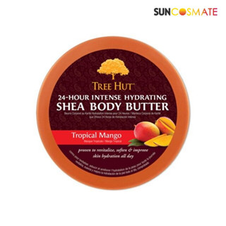 TREE HUT  24-Hour Intense Hydrating Shea Body Butter Tropical Mango 198g.