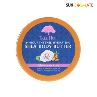 TREE HUT 24-Hour Intense Hydrating Shea Body Butter Moroccan Rose 198g