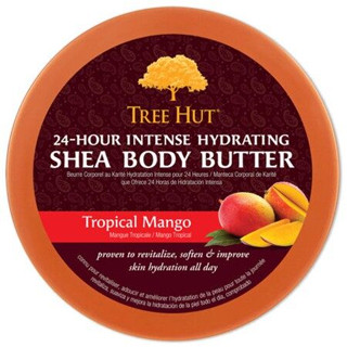 TREE HUT  24-Hour Intense Hydrating Shea Body Butter Tropical Mango 198g.