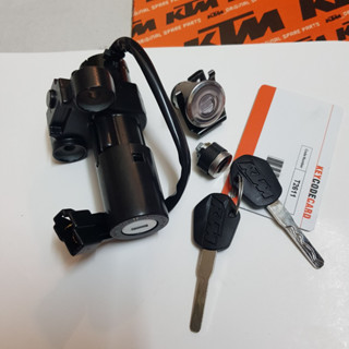 ชุดกุญแจKTM DUKE RC ของแท้ สวิทกุญแจ + กุญแจล็อคเบาะ+กุญแจล็อคถัง (LOCK SET)