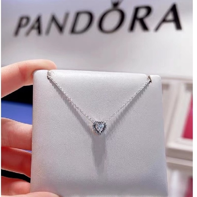 ของใหม่แท้พร้อมส่ง pandora necklace จี้รูปหัวใจ Heart-shaped pendant แพนดอร่า เงินแท้ 925 เตรียมประเทศไทยเพื่อจัดส่ง
