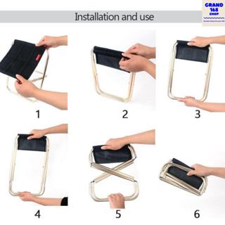 A2 เก้าอี้พับตั้งแคมป์ อลูมิเนียมอัลลอย พกพาสะดวก เบามาก แข็งแรง Foldable Stool Camping Chair