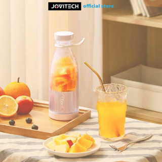 Jovitech เครื่องปั่นน้ำผลไม้ ขวดปั่นน้ำผลไม้แบบพกพา ปั่นน้ำผลไม้ ชาร์จ USB การออกแบบแบบพกพาสะดวก มีประกันสินค้า