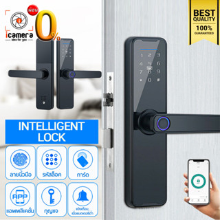 Intelligent Lock Tuya ล็อคประตูอัจฉริยะ สแกนลายนิ้วมือ รหัส กุญแจ แอพ / icamera installment