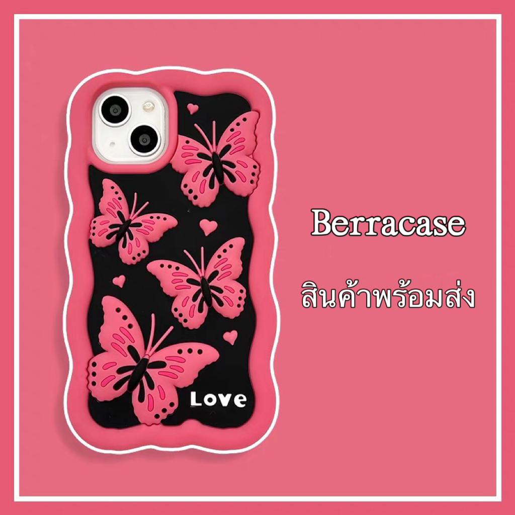 ส่งจากไทยใน24ชม. เคสไอโฟน 14 13 12 11 Pro Max เคส iPhone 11 ผีเสื้อ วัสดุซิลิโคนอ่อนนุ่ม พกง่ายๆ การป้องกันการตก Case