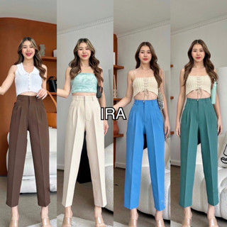 BY IRA รุ่น Boy Basic pants  ทรงสวย ดีเทลน่ารัก เอวสูงปี๊ด ทรงสวย เก็บพุงง