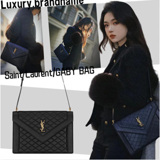 แซงต์โลรองต์ หนังแกะขนาดเล็กของ Saint Laurent/GABY กระเป๋าสะพายหนัง/กระเป๋าสะพายสุภาพสตรี/Messenger