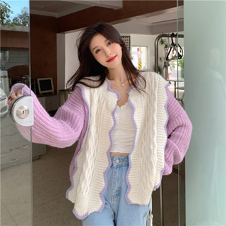 เสื้อไหมพรม กันหนาว คาดิแกน สไตล์เกาหลี