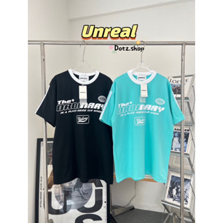 เสื้อยืด Oversize Unreal The Ordinary แต่งแถบ ทรงสปอต