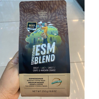 ☕️เมล็ดกาแฟคั่วกลาง Espressoman ESM Blend 250 กรัม