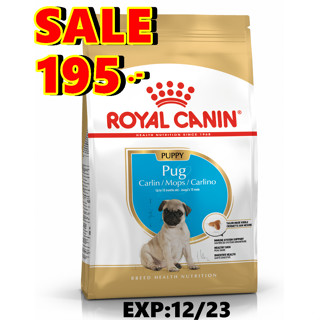 Royal Canin Pug puppy 500g. สำหรับลูกสุนัข พันธุ์ปั๊ก Exp.12/2023