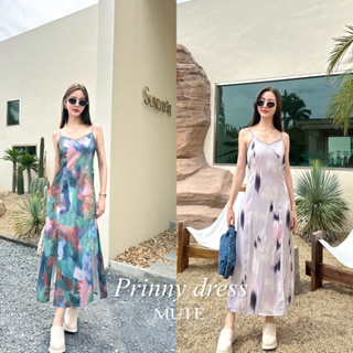 Mute - Prinny dress เดรสสายเดี่ยวพิมพ์ลายมีซิปข้าง เดรสไปทะเล