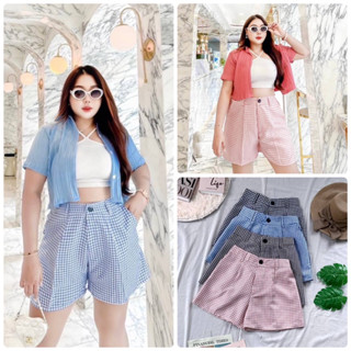 กางเกงขาสั้น ลายชิโนริ สีหวาน น่ารักมาก เสื้อผ้าสาวอวบอ้วน พลัสไซส์ ไซส์ใหญ่